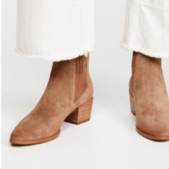 Rag & Bone Rover Suede Ankle Chelsea Boot Camel 39 - Picture 2 of 15